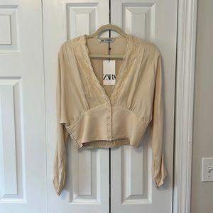Zara work blouse shirt